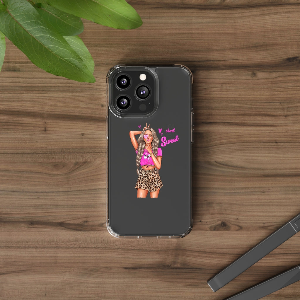 Life is Short Make it Sweet Blond Hair Clear Case