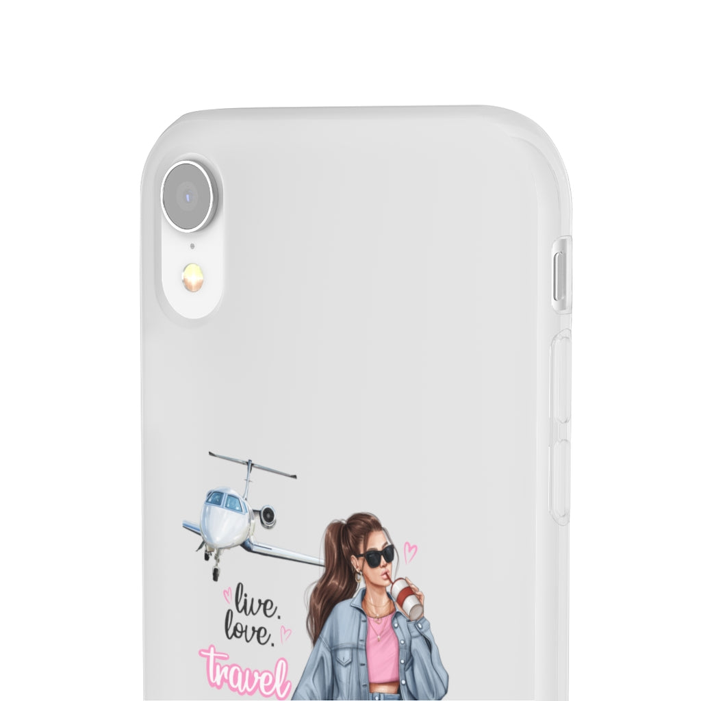 Live Love Travel Brown Hair Flexi Cases