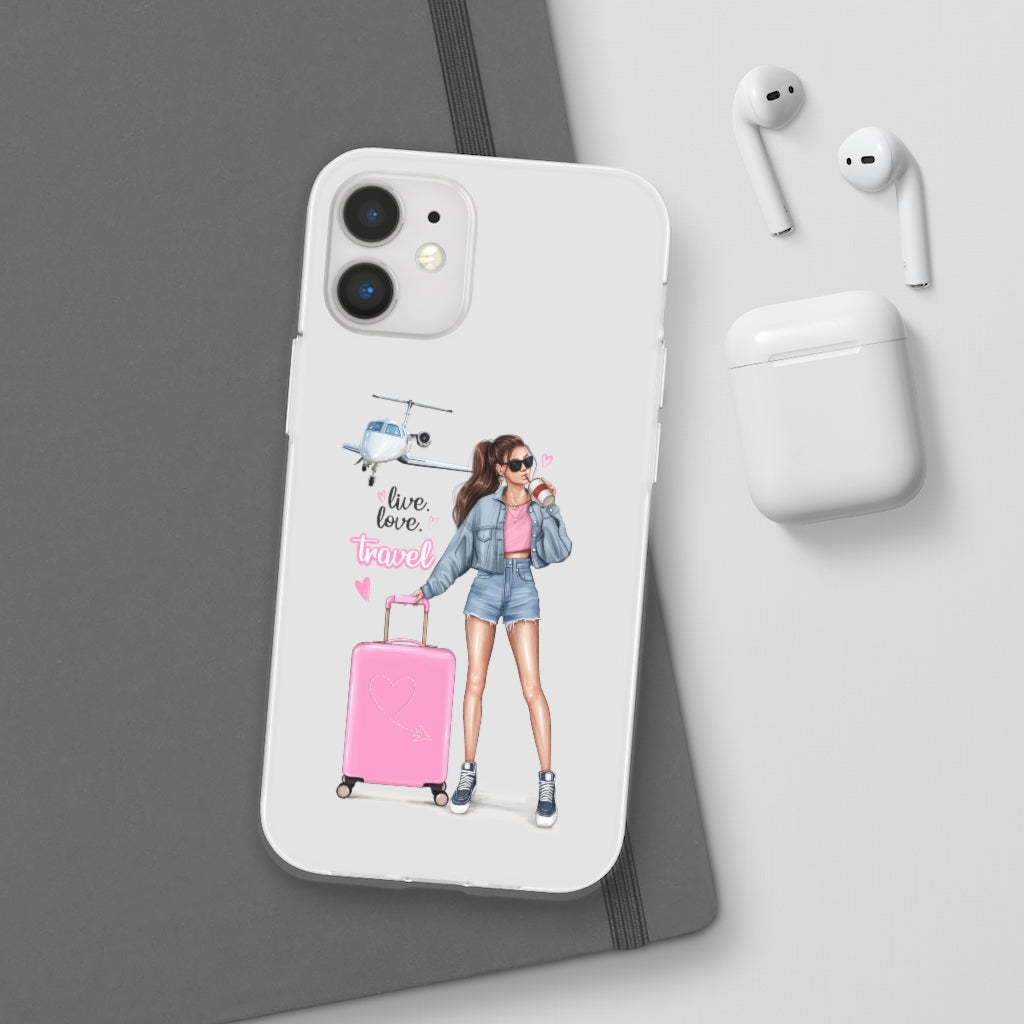 Live Love Travel Brown Hair Flexi Cases