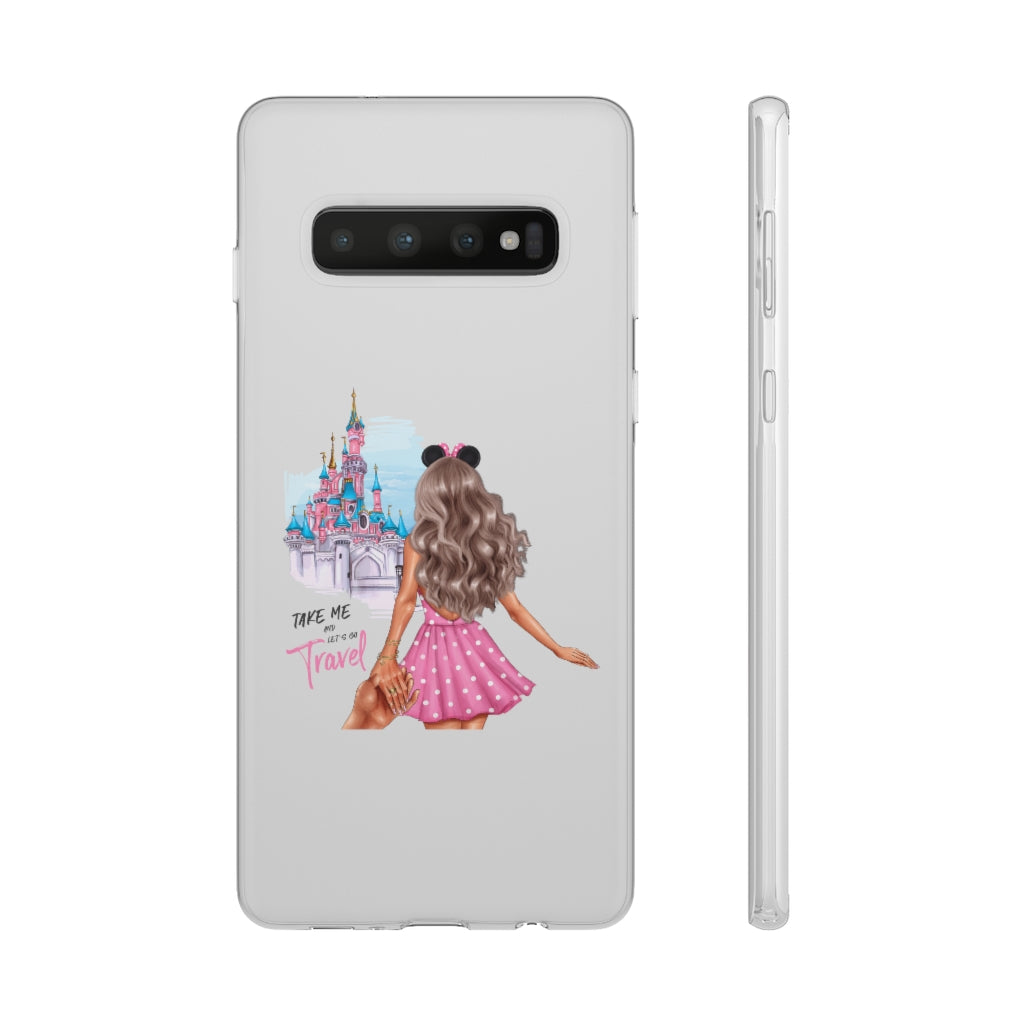 Take me and Let's go Travel Blond Hair Flexi Cases