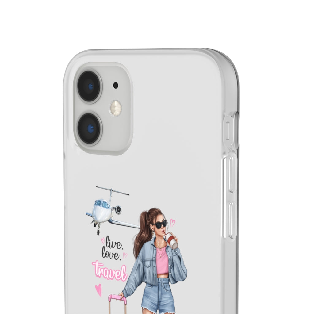 Live Love Travel Brown Hair Flexi Cases