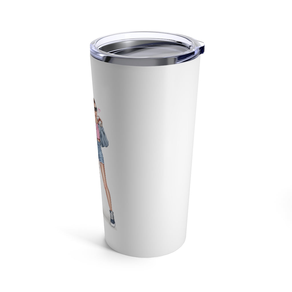 Live Love Travel Brown Hair Tumbler 20oz