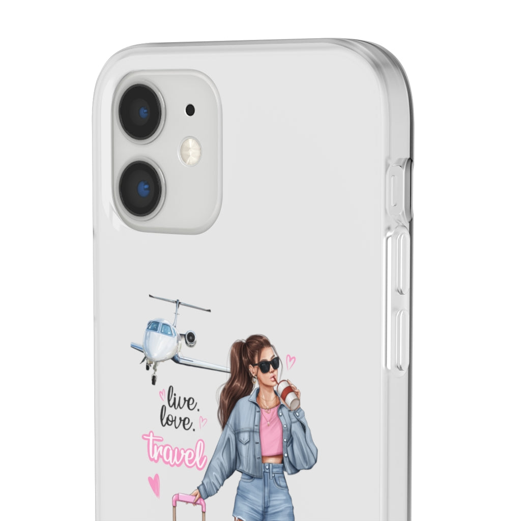 Live Love Travel Brown Hair Flexi Cases