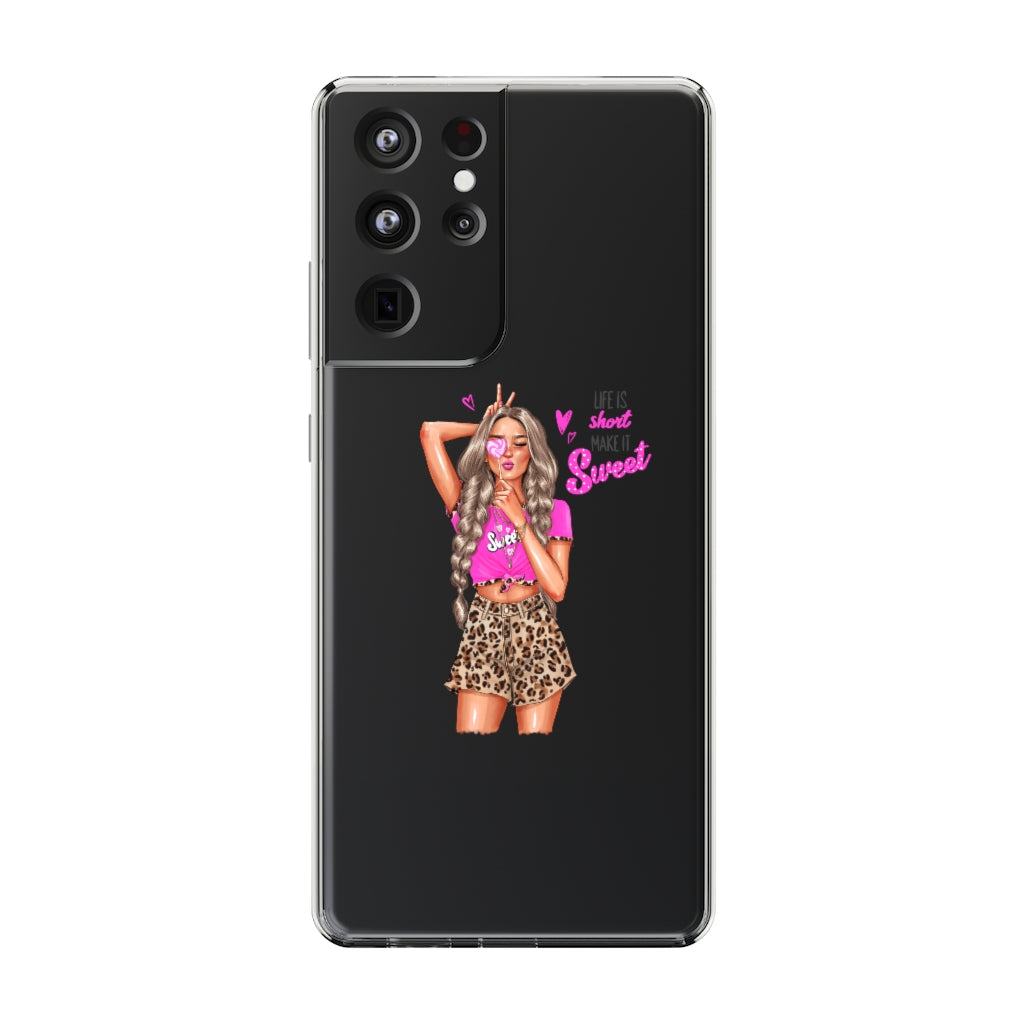 Life is Short Make it Sweet Blond Hair Clear Case