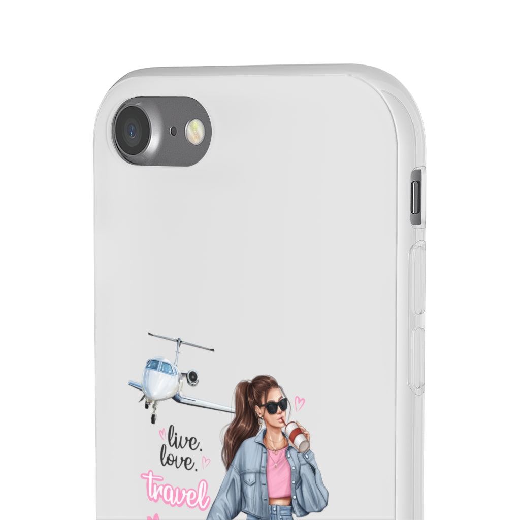 Live Love Travel Brown Hair Flexi Cases