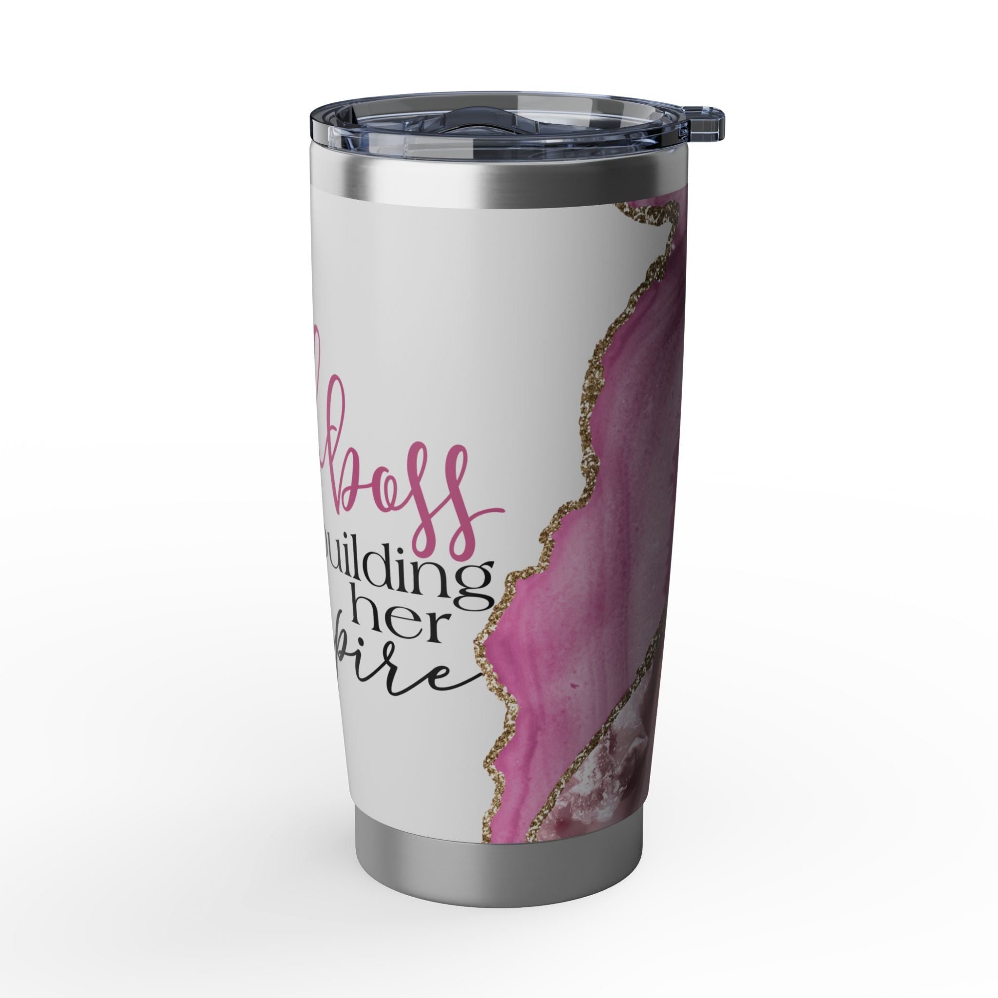 Empire Girl – 20oz Pink Marble Tumbler