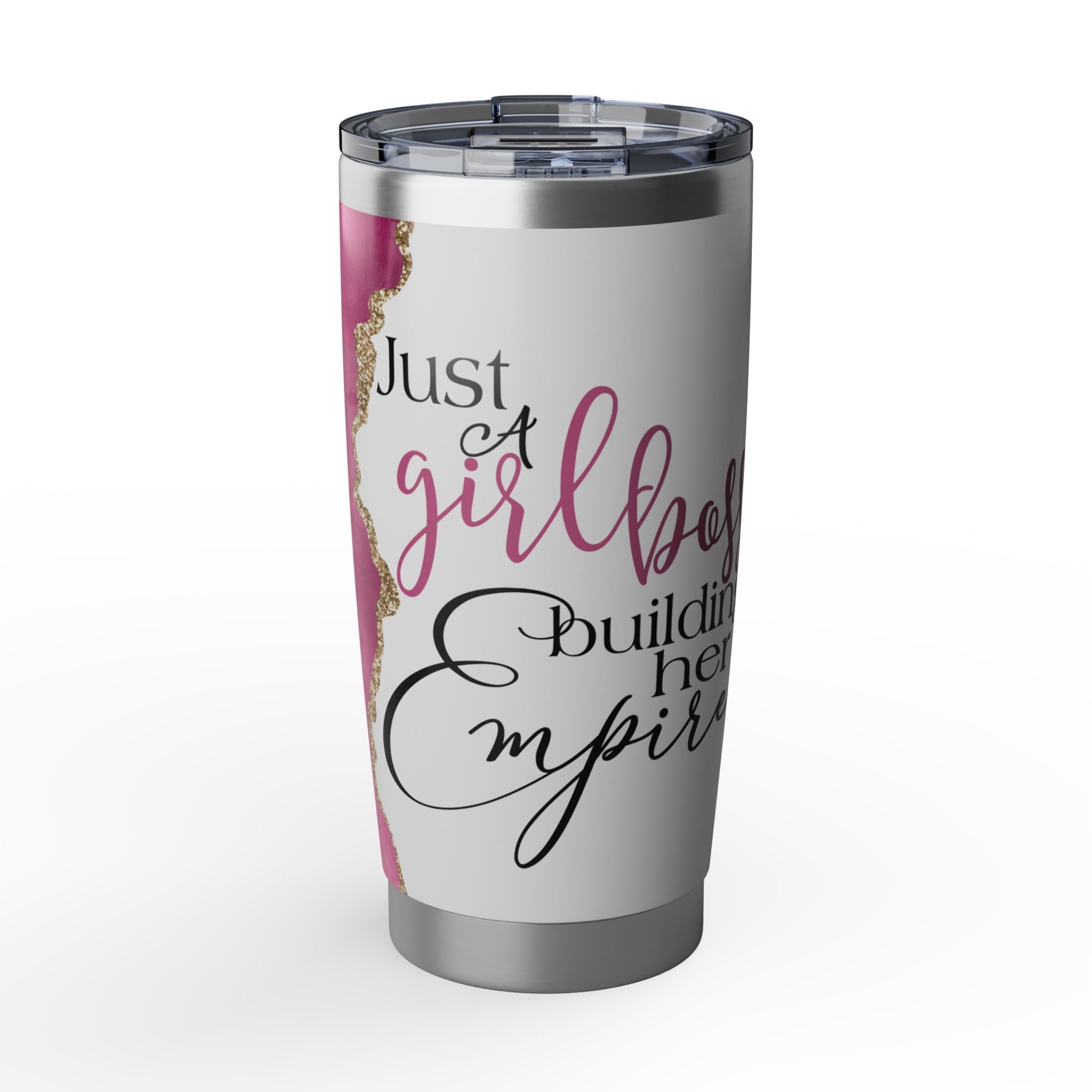 Empire Girl – 20oz Pink Marble Tumbler