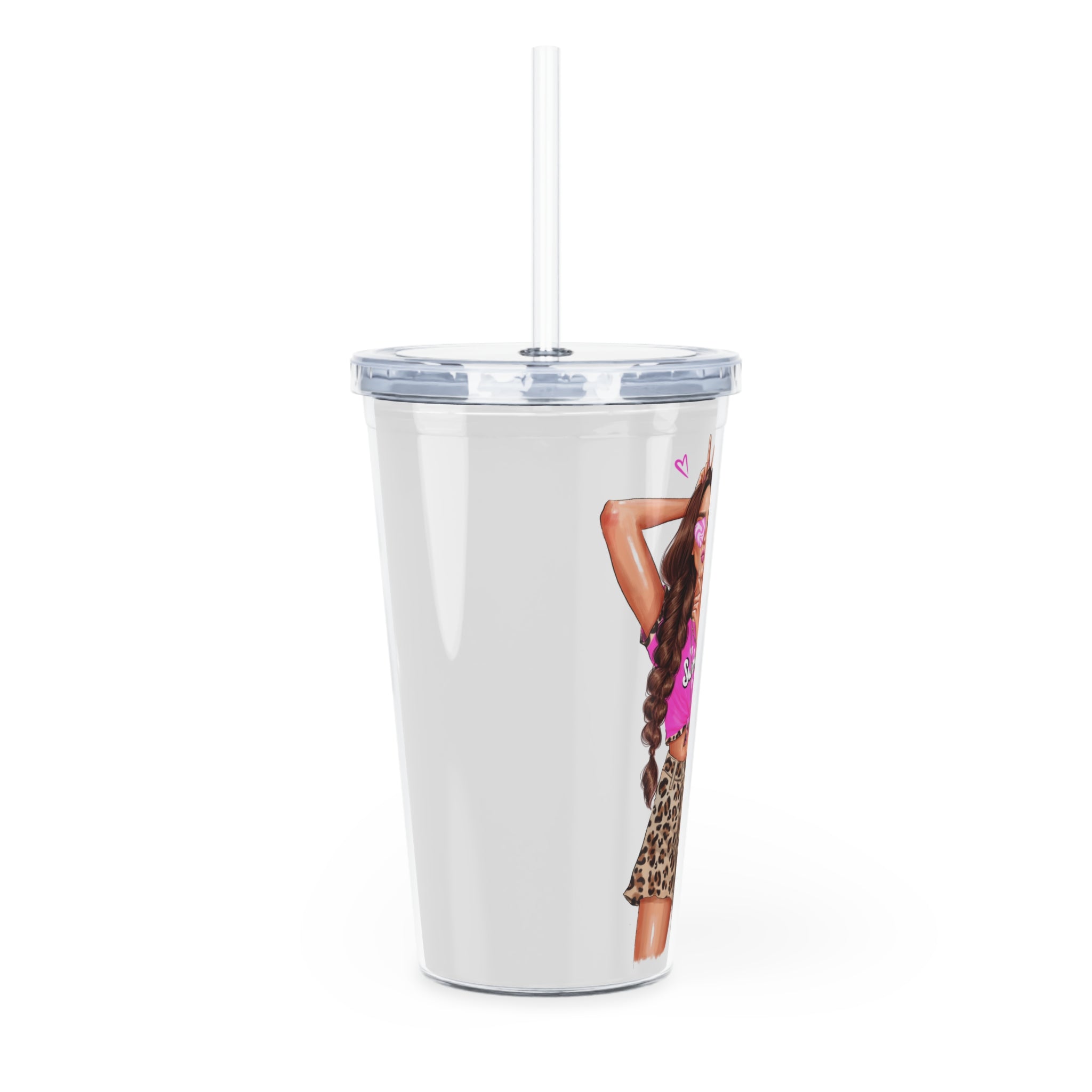 Life Is Short. Make It Sweet Tumbler - Brown Hair, 20oz