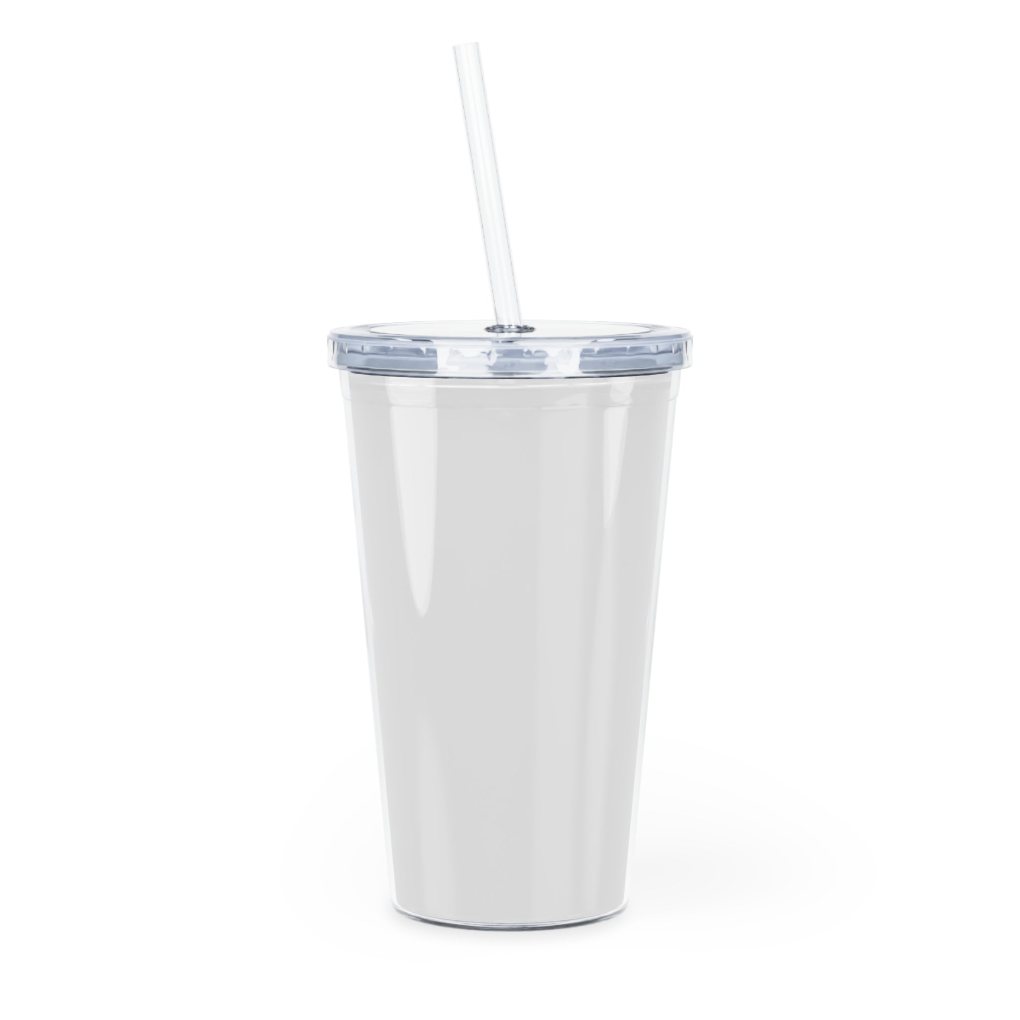 Life is Short Make it Sweet Brown Hair Plastic Tumbler with Straw