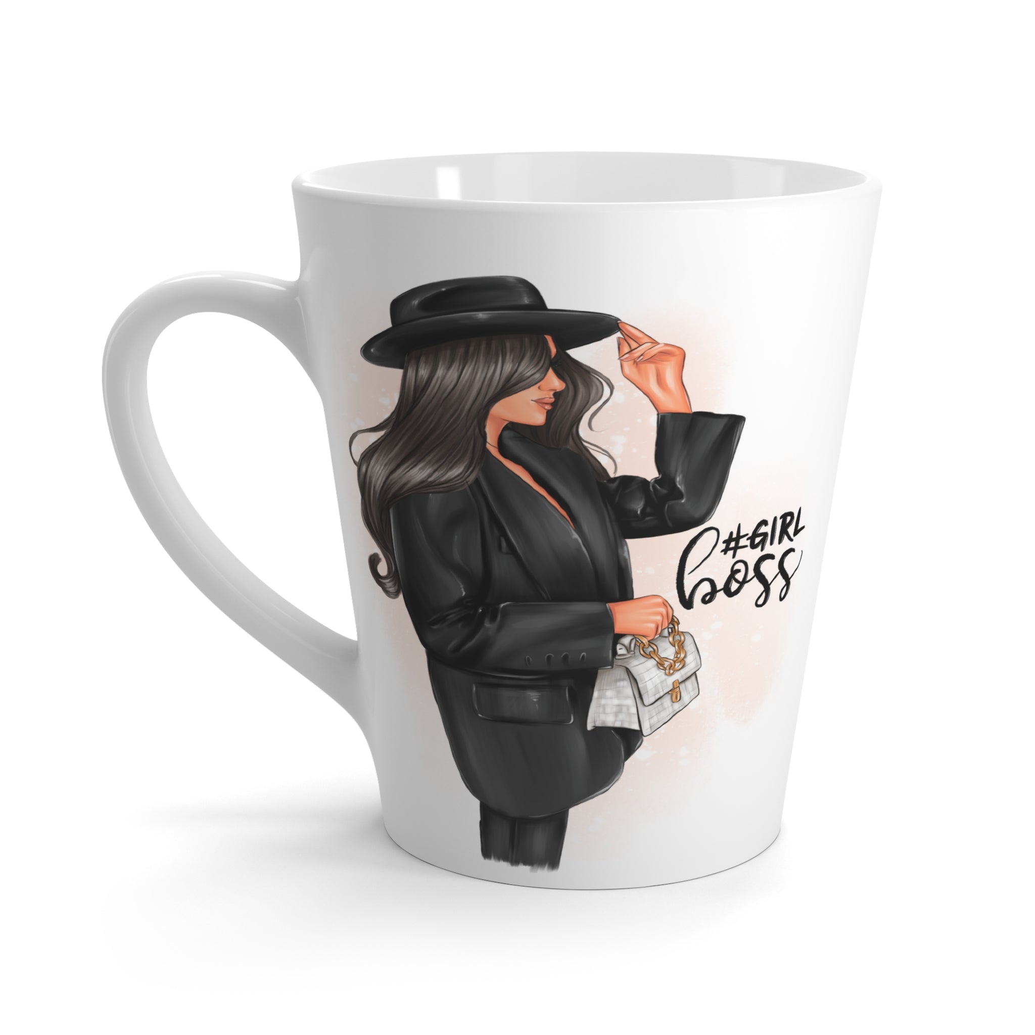 Girl Boss – Black Hair Latte Mug