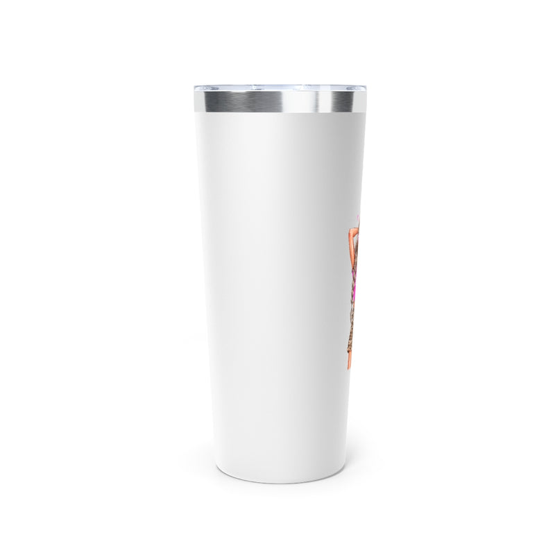 Life is Short Make it Sweet Blond Hair Copper Vacuum Insulated Tumbler, 22oz