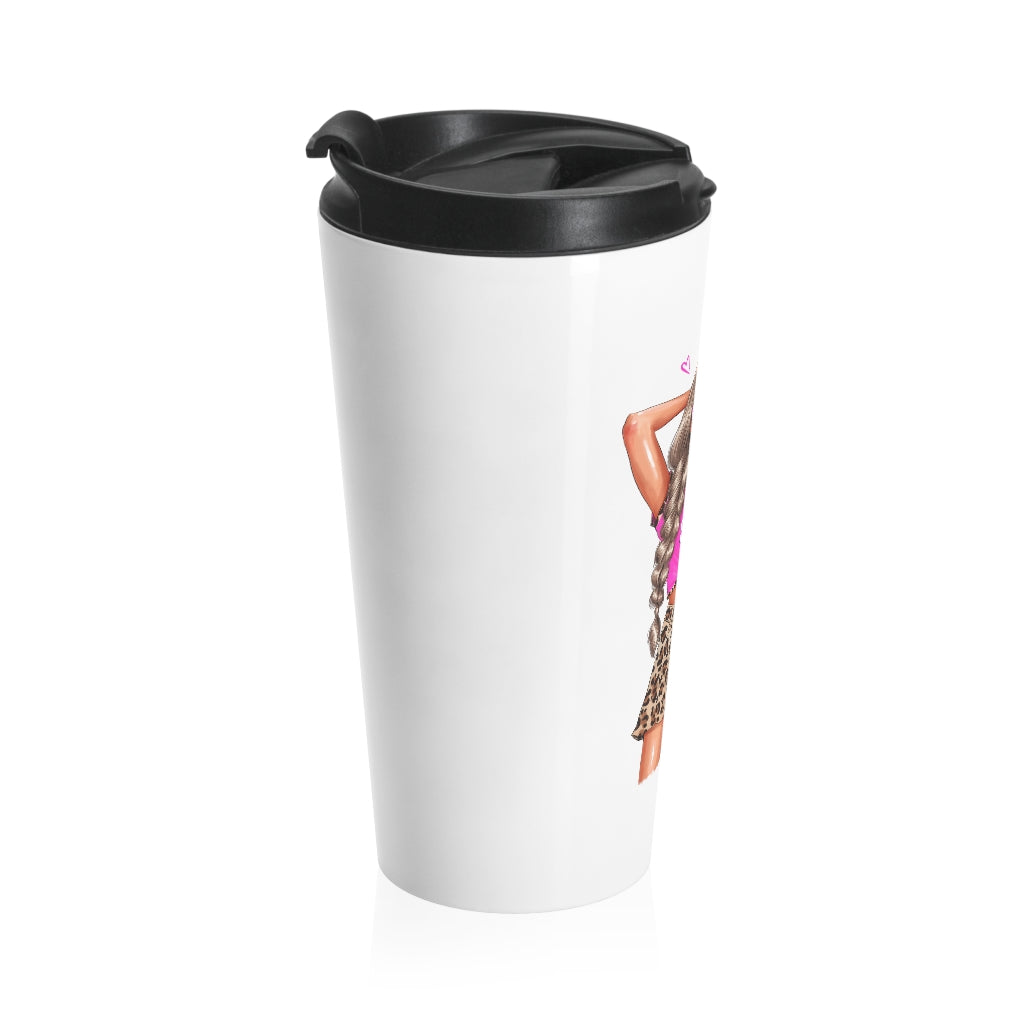 Life is Short Make it Sweet Blond Hair Stainless Steel Travel Mug