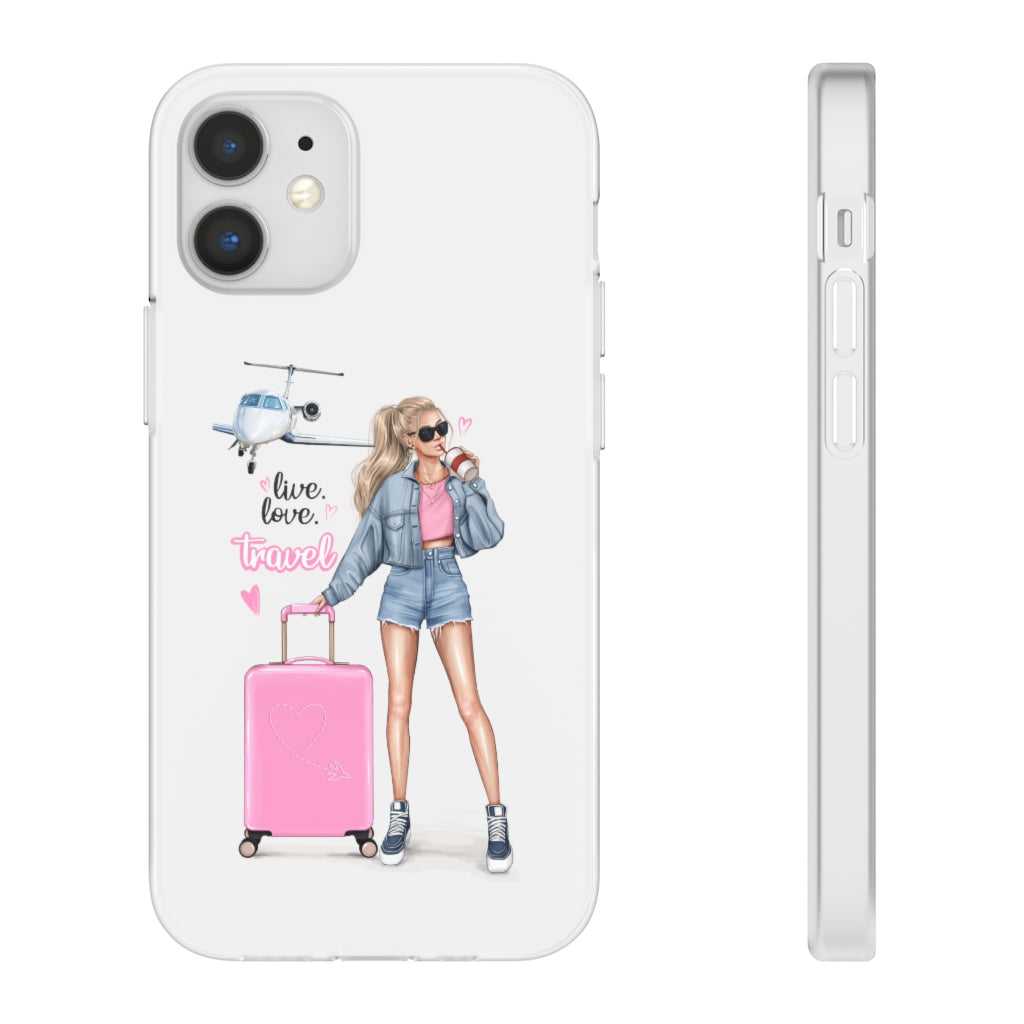 Live Love Travel Blond Hair Flexi Cases