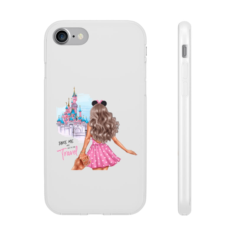 Take me and Let's go Travel Blond Hair Flexi Cases