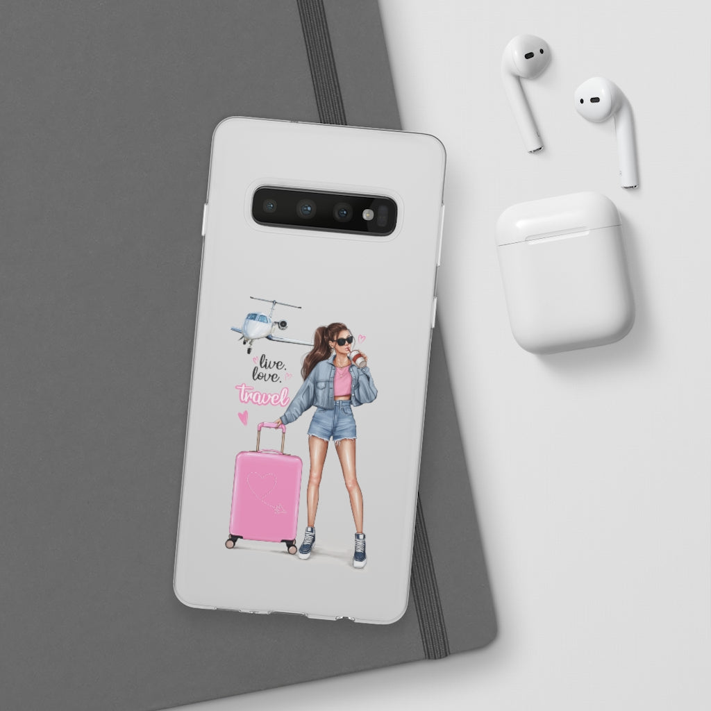 Live Love Travel Brown Hair Flexi Cases