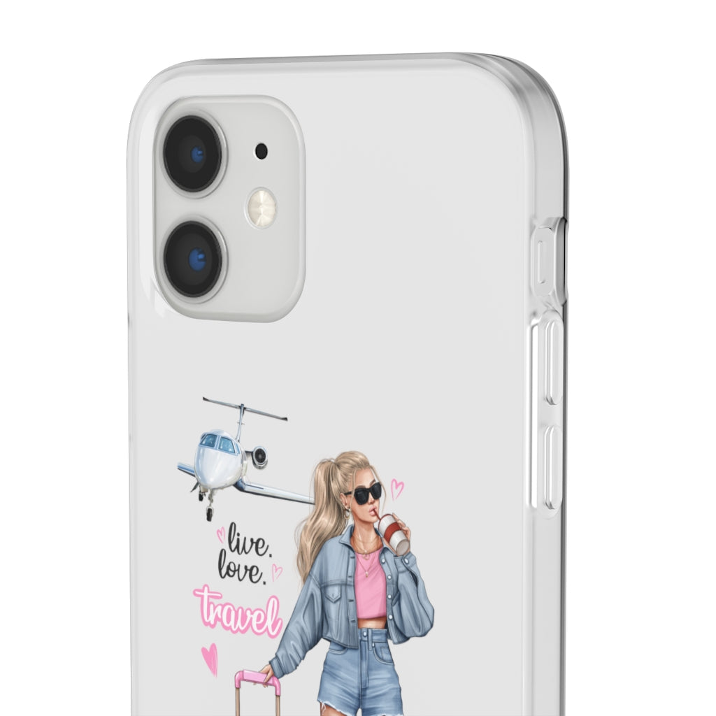 Live Love Travel Blond Hair Flexi Cases