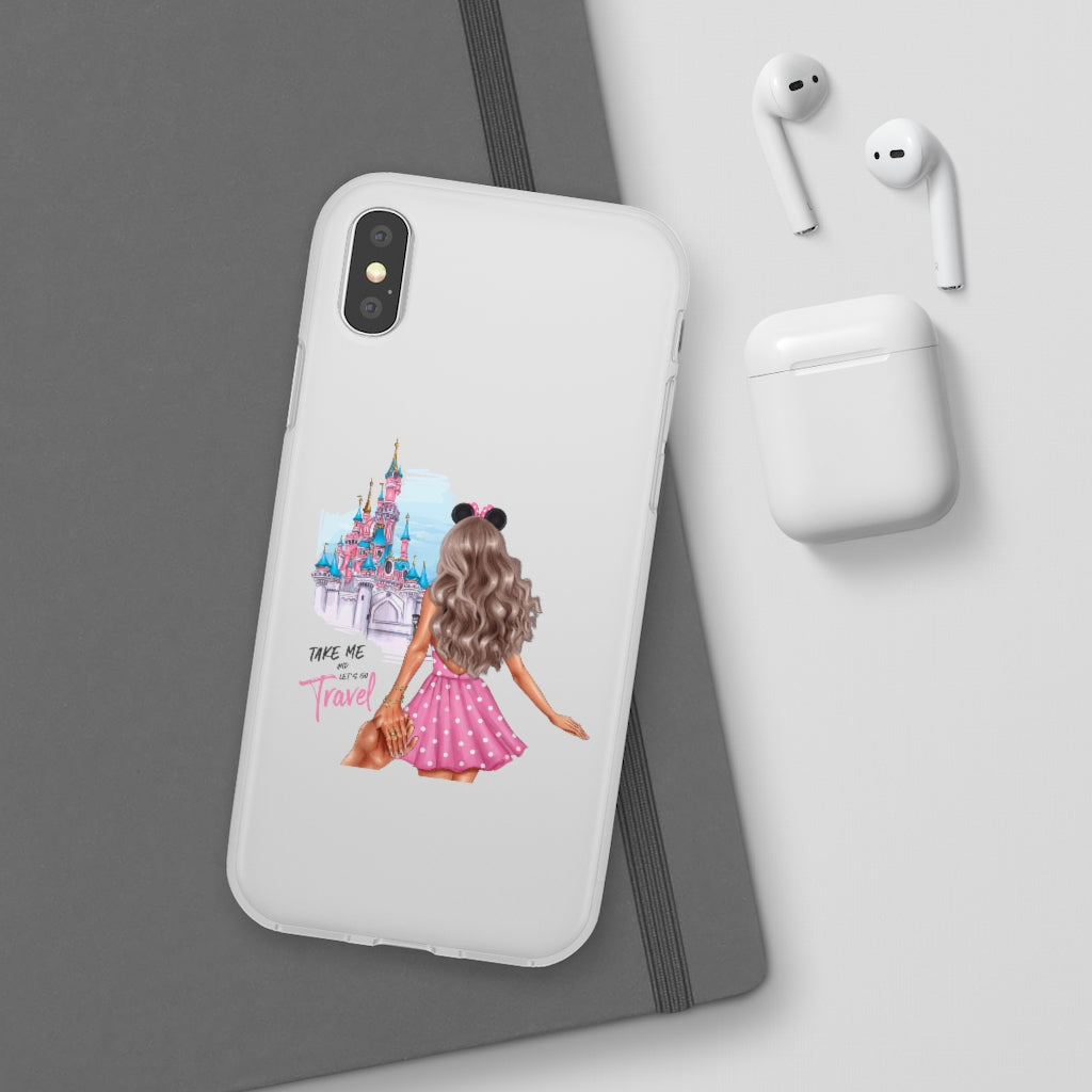 Take me and Let's go Travel Blond Hair Flexi Cases