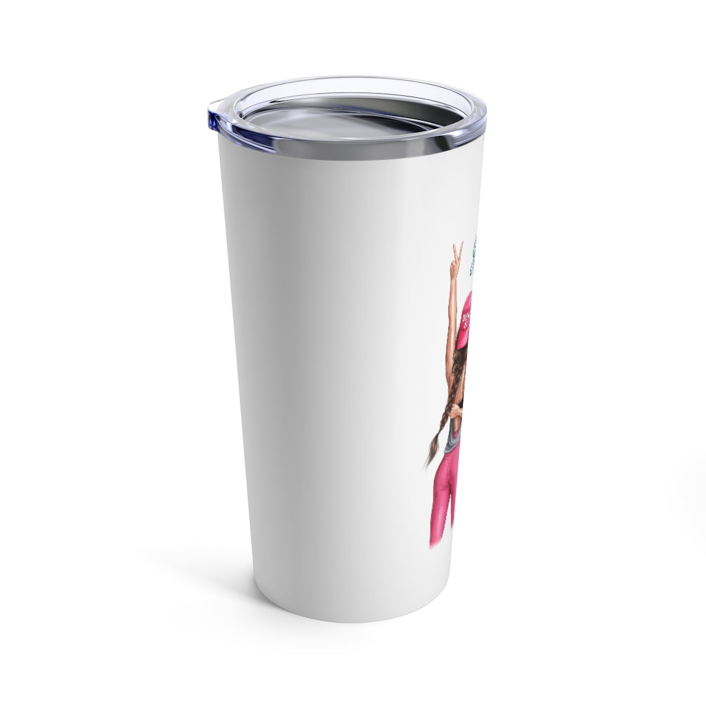 Girls Can Brown Hair Tumbler 20oz