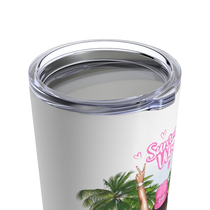 Summer Vibes Brown Hair Tumbler 20oz