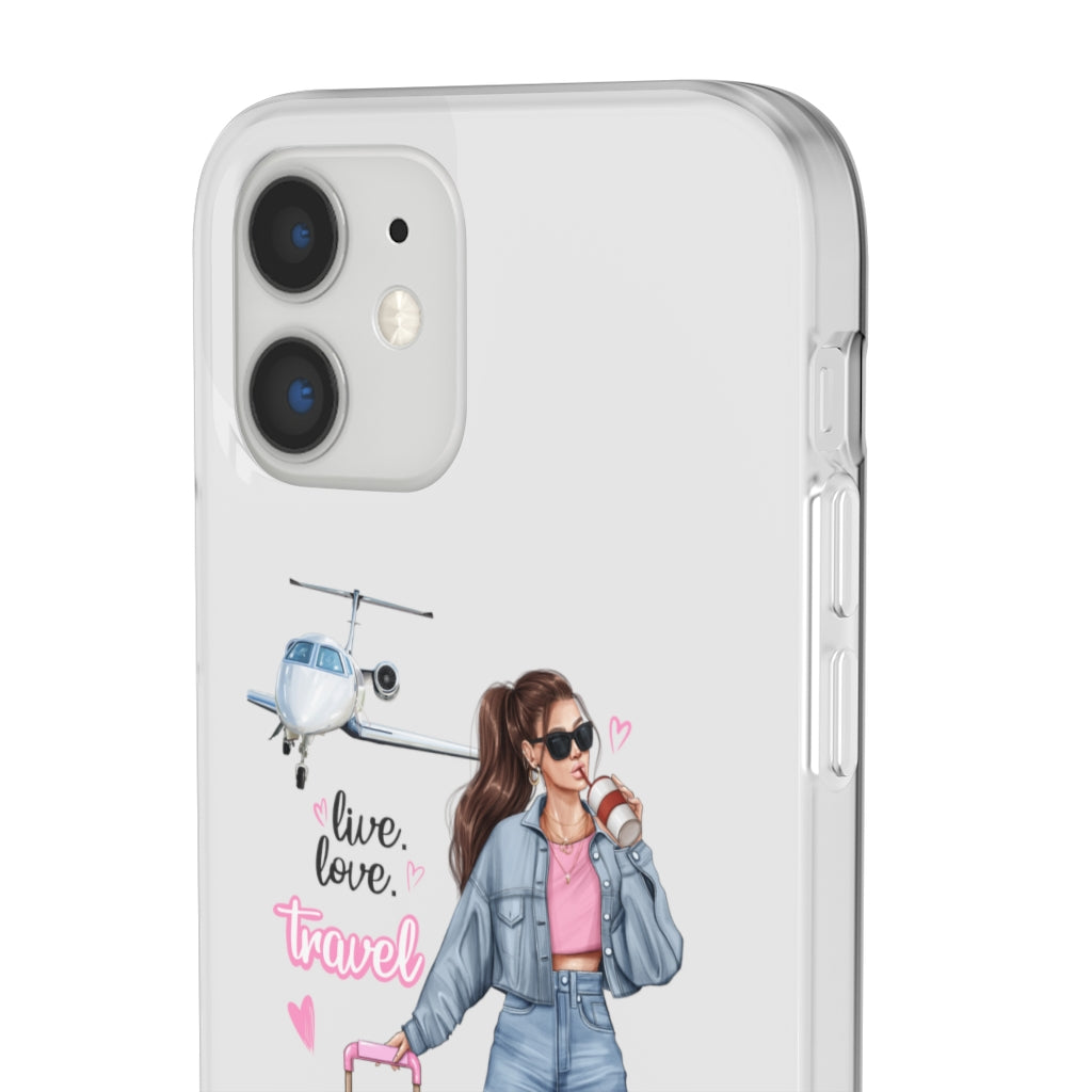 Live Love Travel Brown Hair Flexi Cases