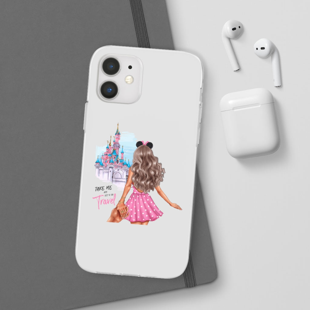 Take me and Let's go Travel Blond Hair Flexi Cases