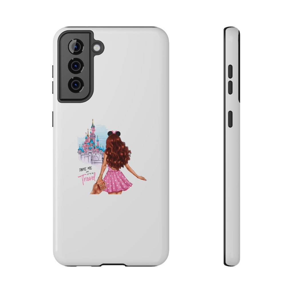 Take me and Let's go Travel Red Hair Impact-Resistant Cases