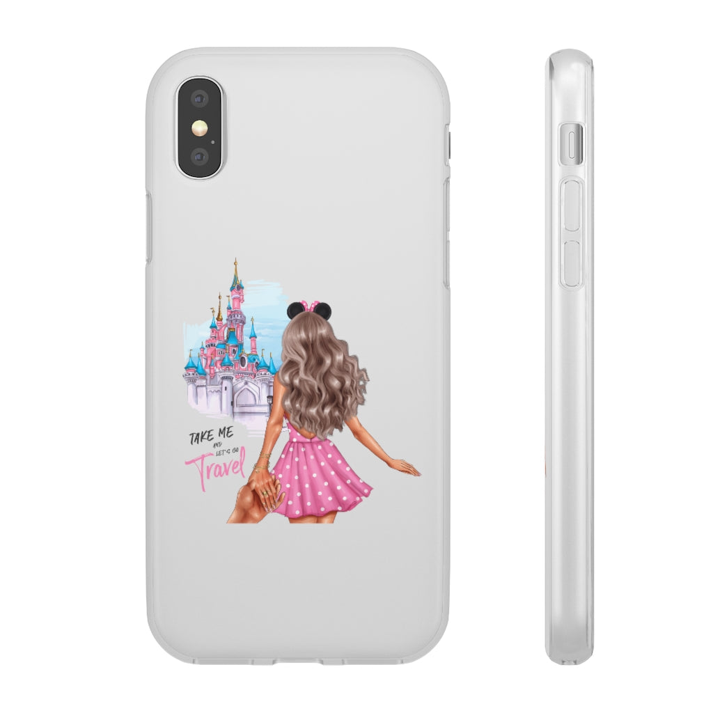 Take me and Let's go Travel Blond Hair Flexi Cases