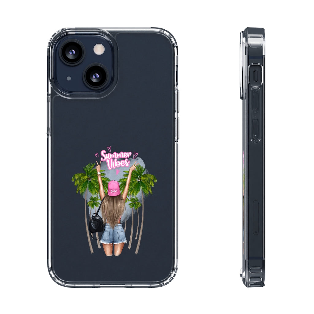 Summer Vibe Blond Hair Clear Case