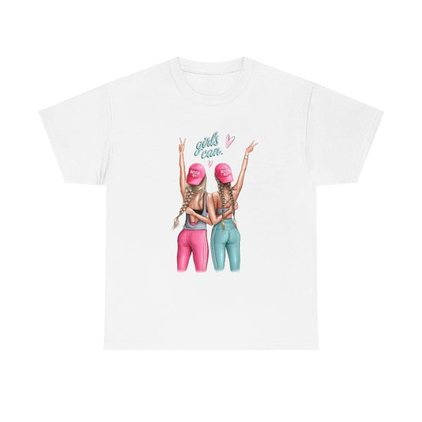 Girls Can Blond Hair Unisex Cotton Tee