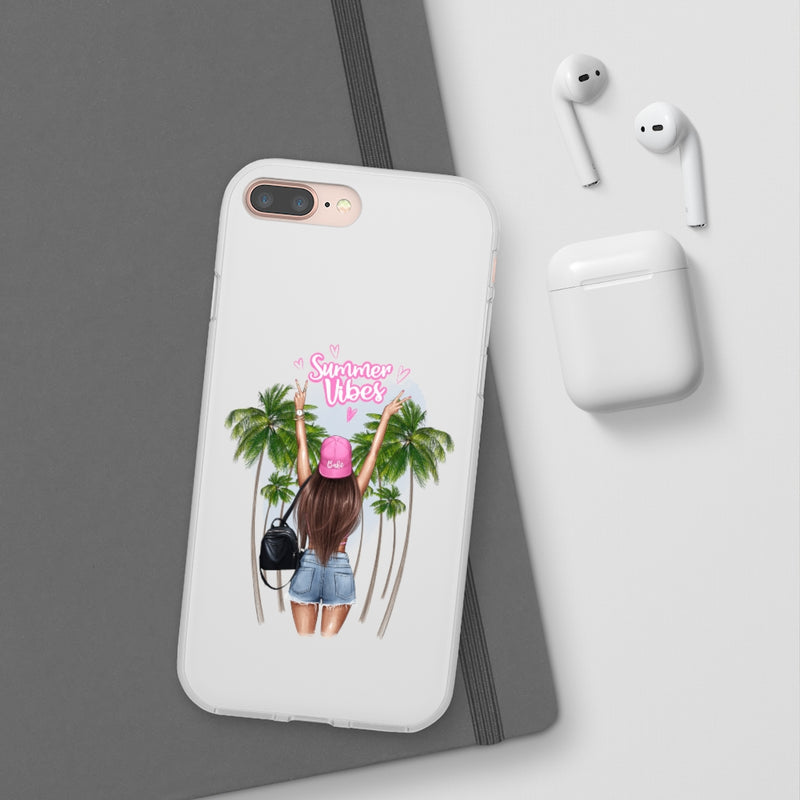 Summer Vibe Brown Hair Flexi Cases