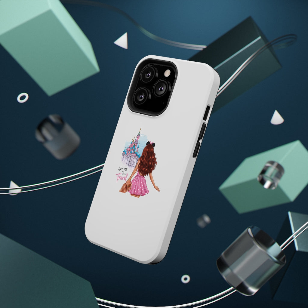 Take me and Let's go Travel Red Hair Impact-Resistant Cases