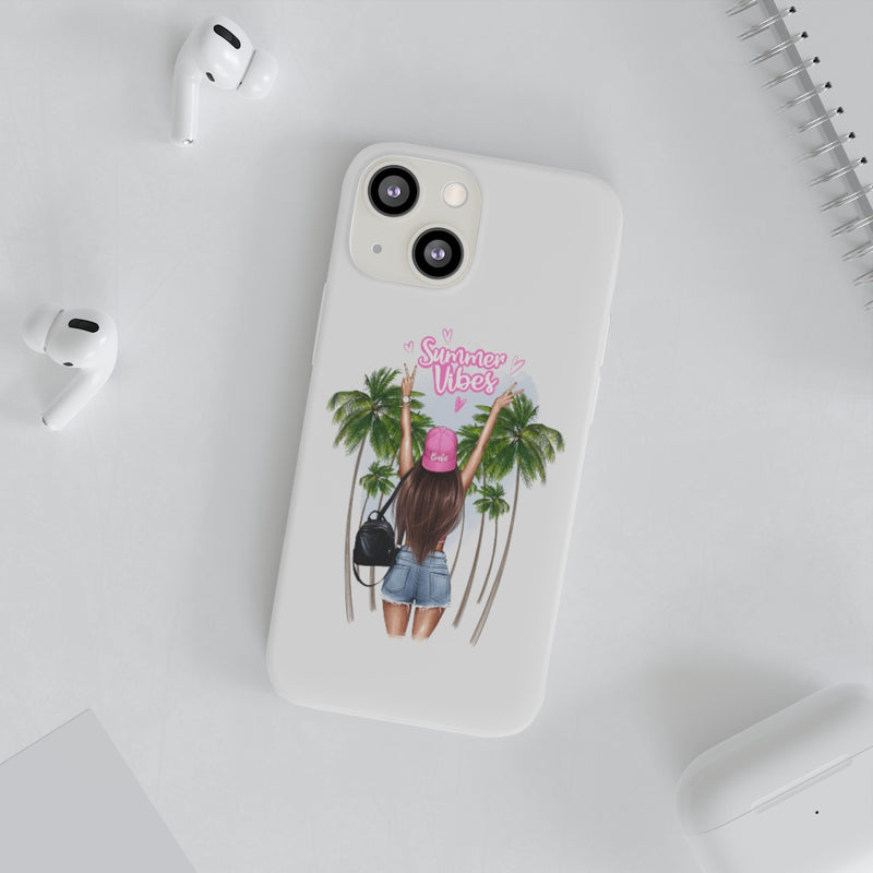 Summer Vibe Brown Hair Flexi Cases