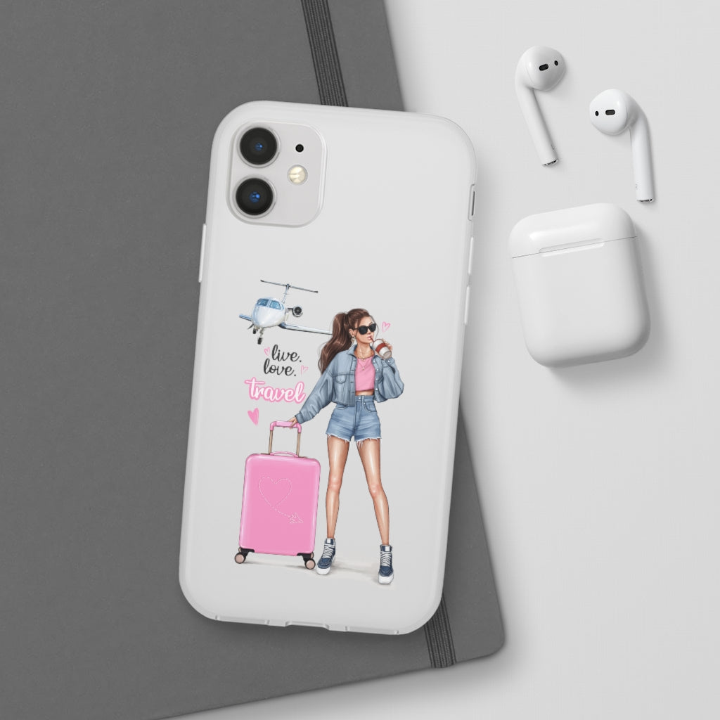 Live Love Travel Brown Hair Flexi Cases