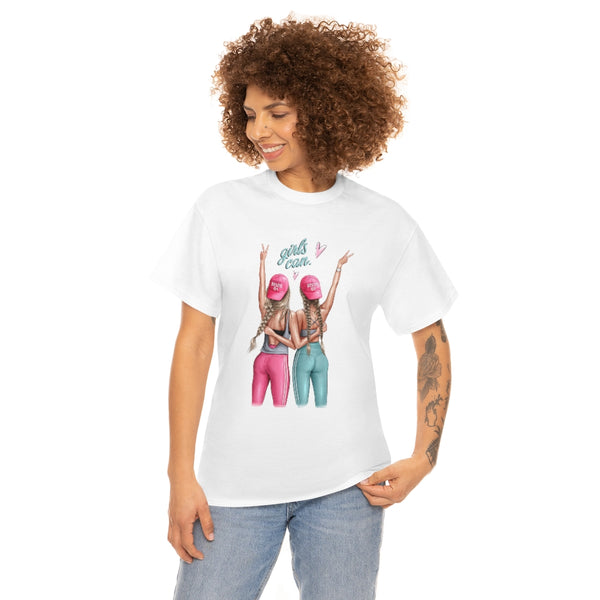 Girls Can Blond Hair Unisex Cotton Tee