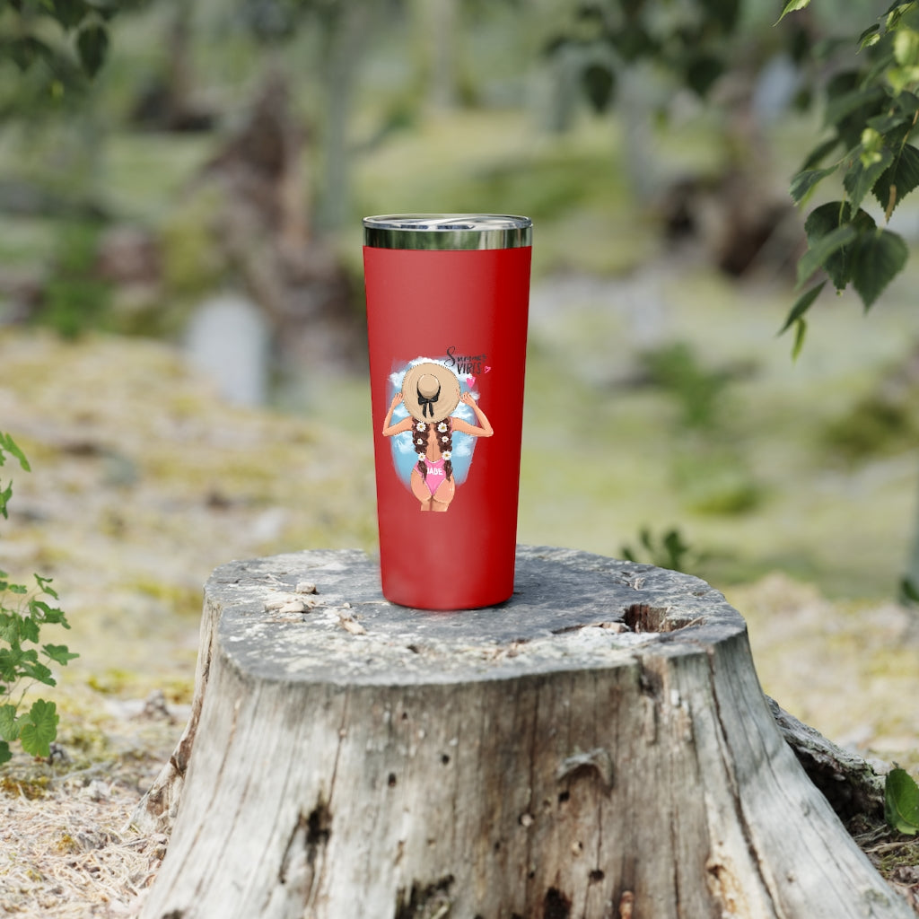 Summer Vibes Copper Vacuum Insulated Tumbler, 22oz