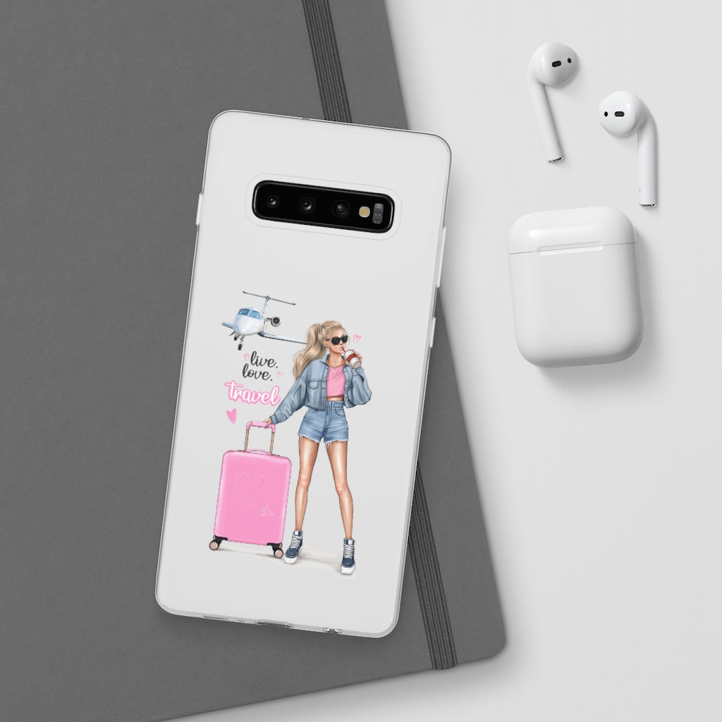 Live Love Travel Blond Hair Flexi Cases