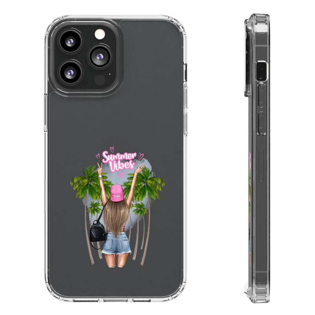 Summer Vibe Blond Hair Clear Case