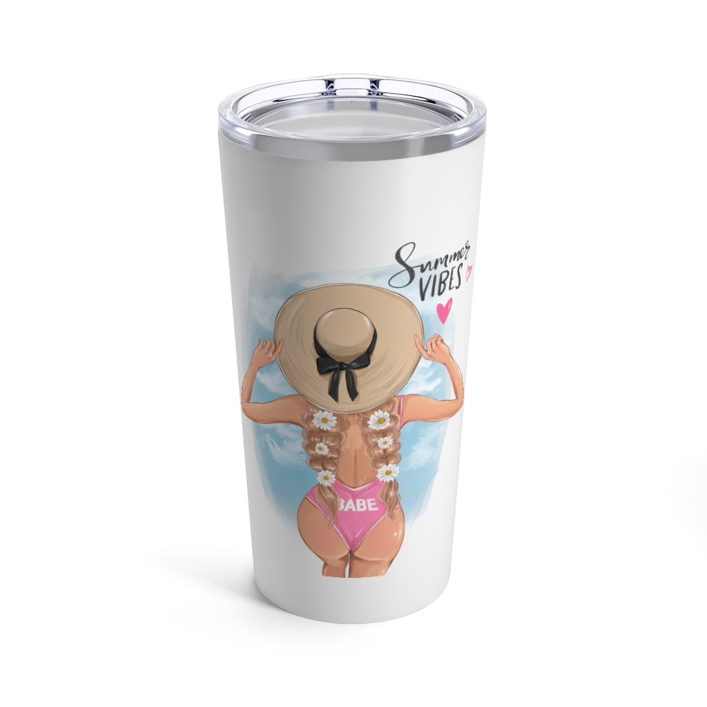 Summer Vibes Blond Hair Tumbler 20oz