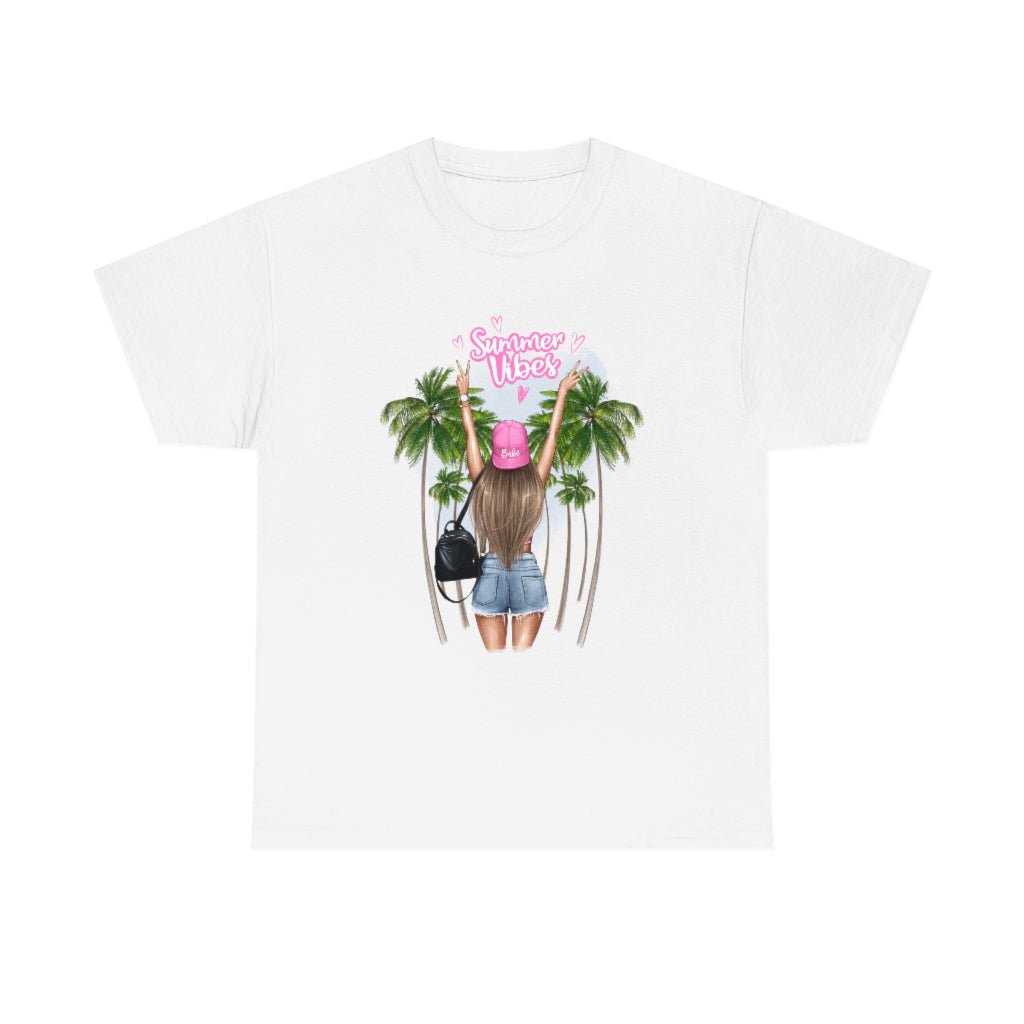 Summer Vibe Blond Hair Unisex Heavy Cotton Tee
