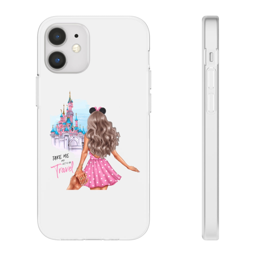 Take me and Let's go Travel Blond Hair Flexi Cases