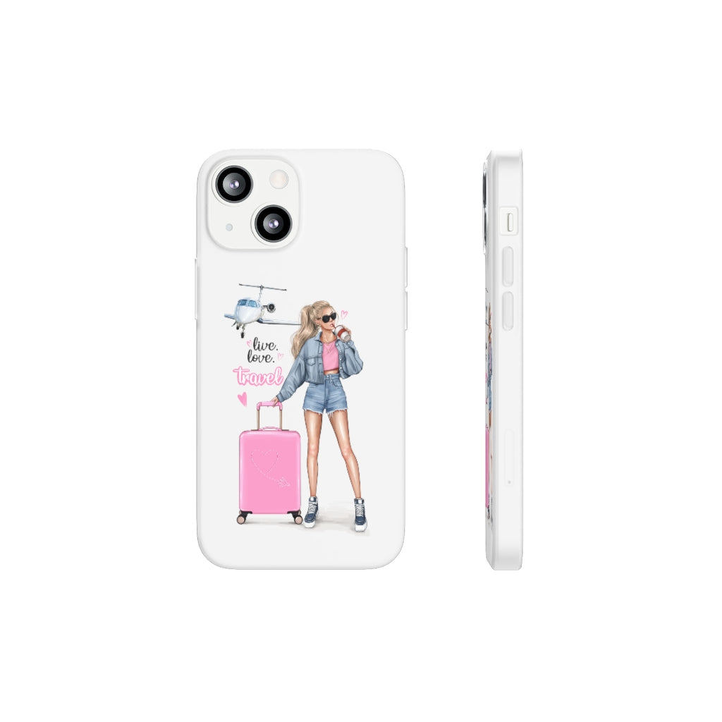 Live Love Travel Blond Hair Flexi Cases