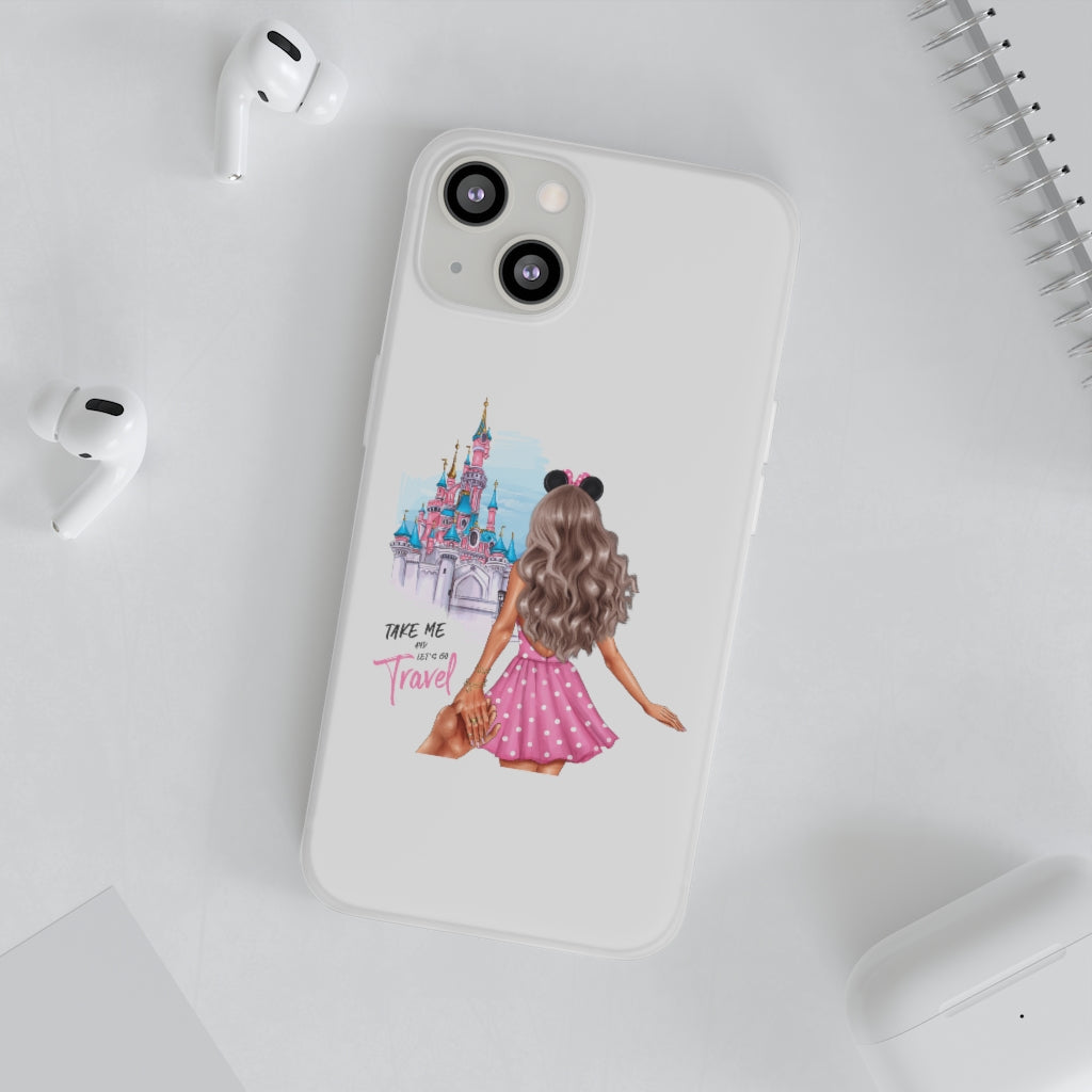 Take me and Let's go Travel Blond Hair Flexi Cases