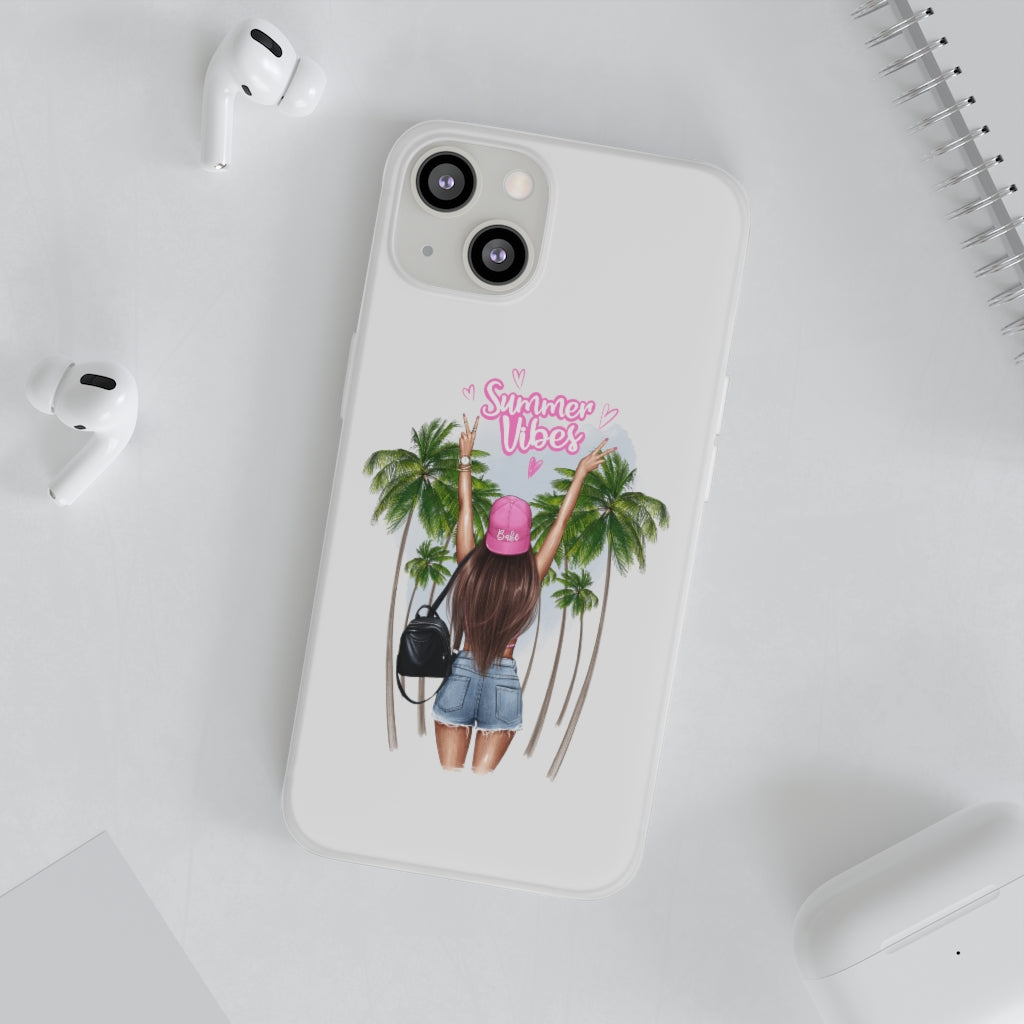 Summer Vibe Brown Hair Flexi Cases