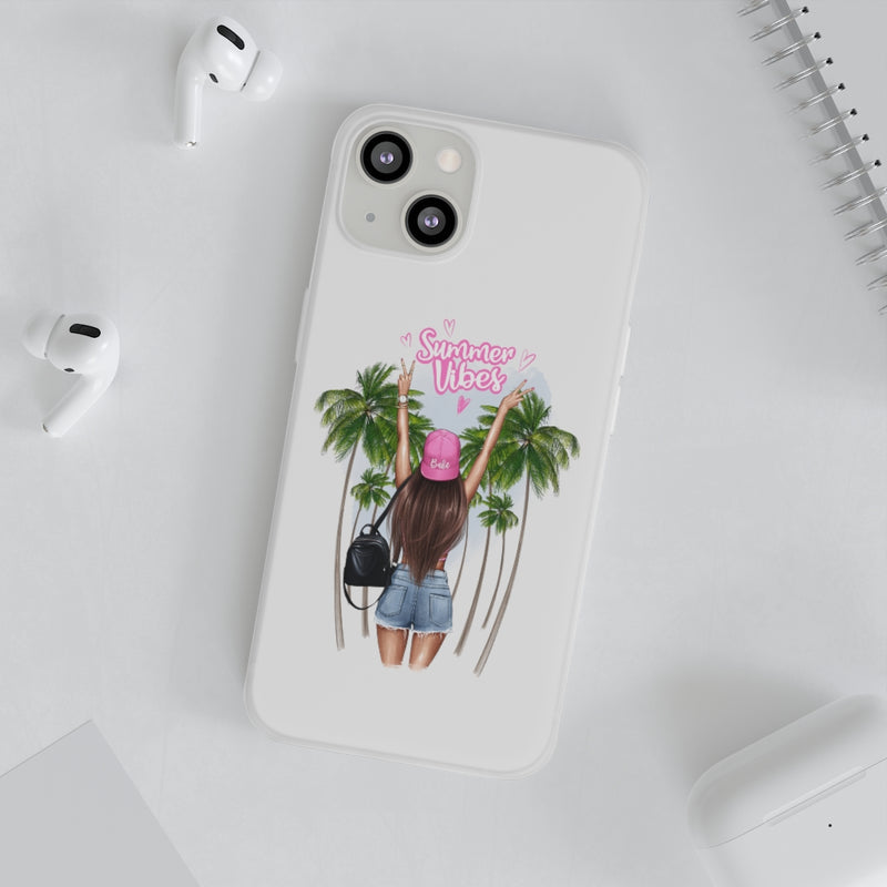 Summer Vibe Brown Hair Flexi Cases