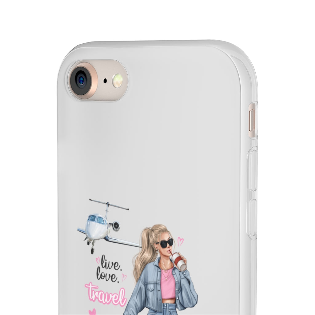 Live Love Travel Blond Hair Flexi Cases