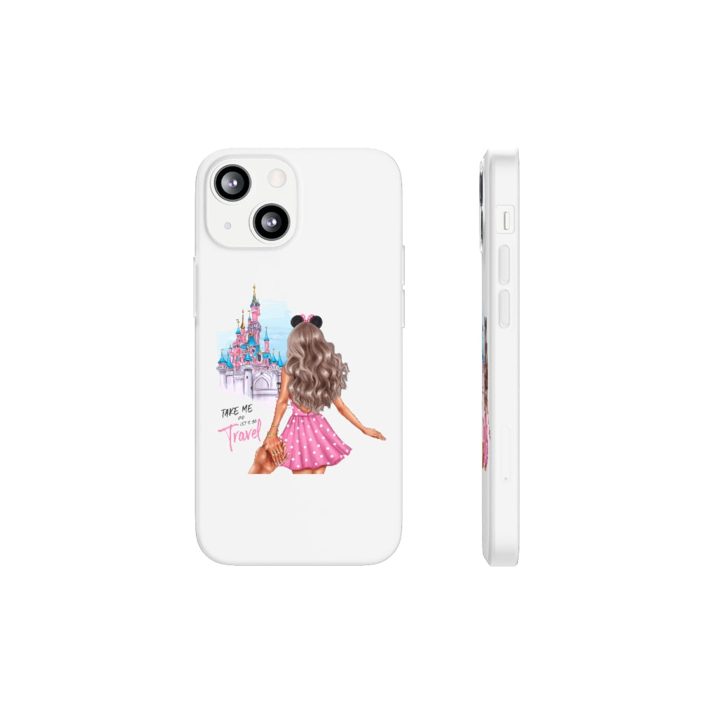 Take me and Let's go Travel Blond Hair Flexi Cases