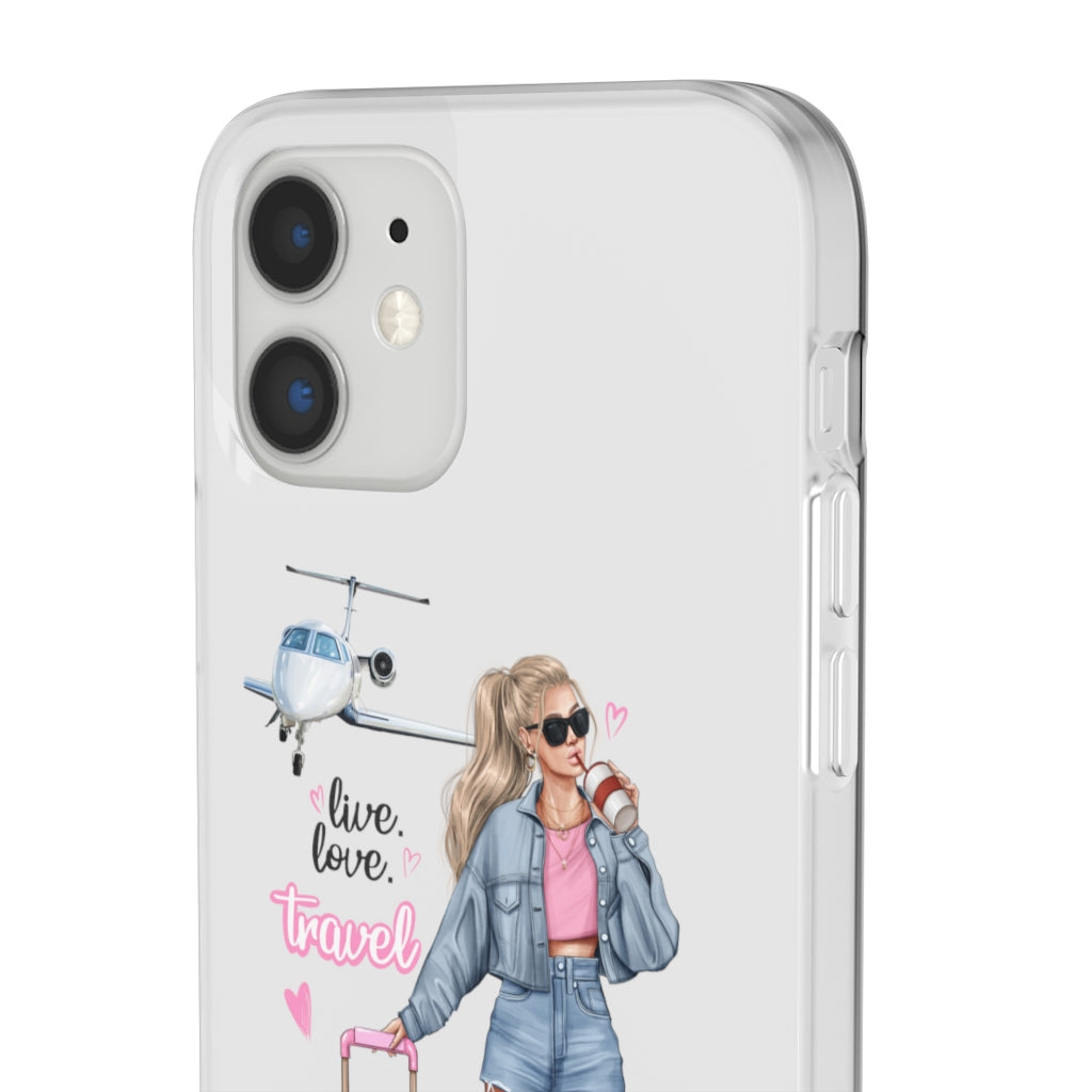 Live Love Travel Blond Hair Flexi Cases