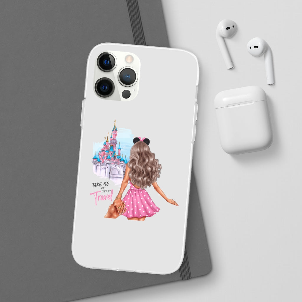 Take me and Let's go Travel Blond Hair Flexi Cases