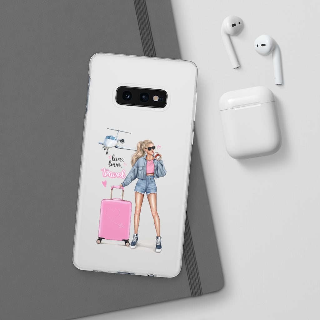 Live Love Travel Blond Hair Flexi Cases