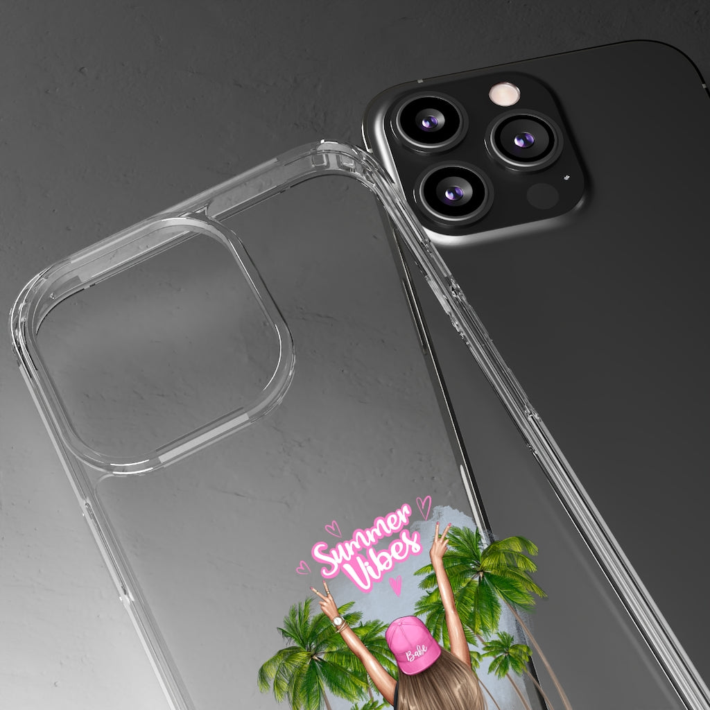 Summer Vibe Blond Hair Clear Case